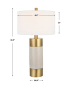 Adelia Ivory & Brass Table Lamp