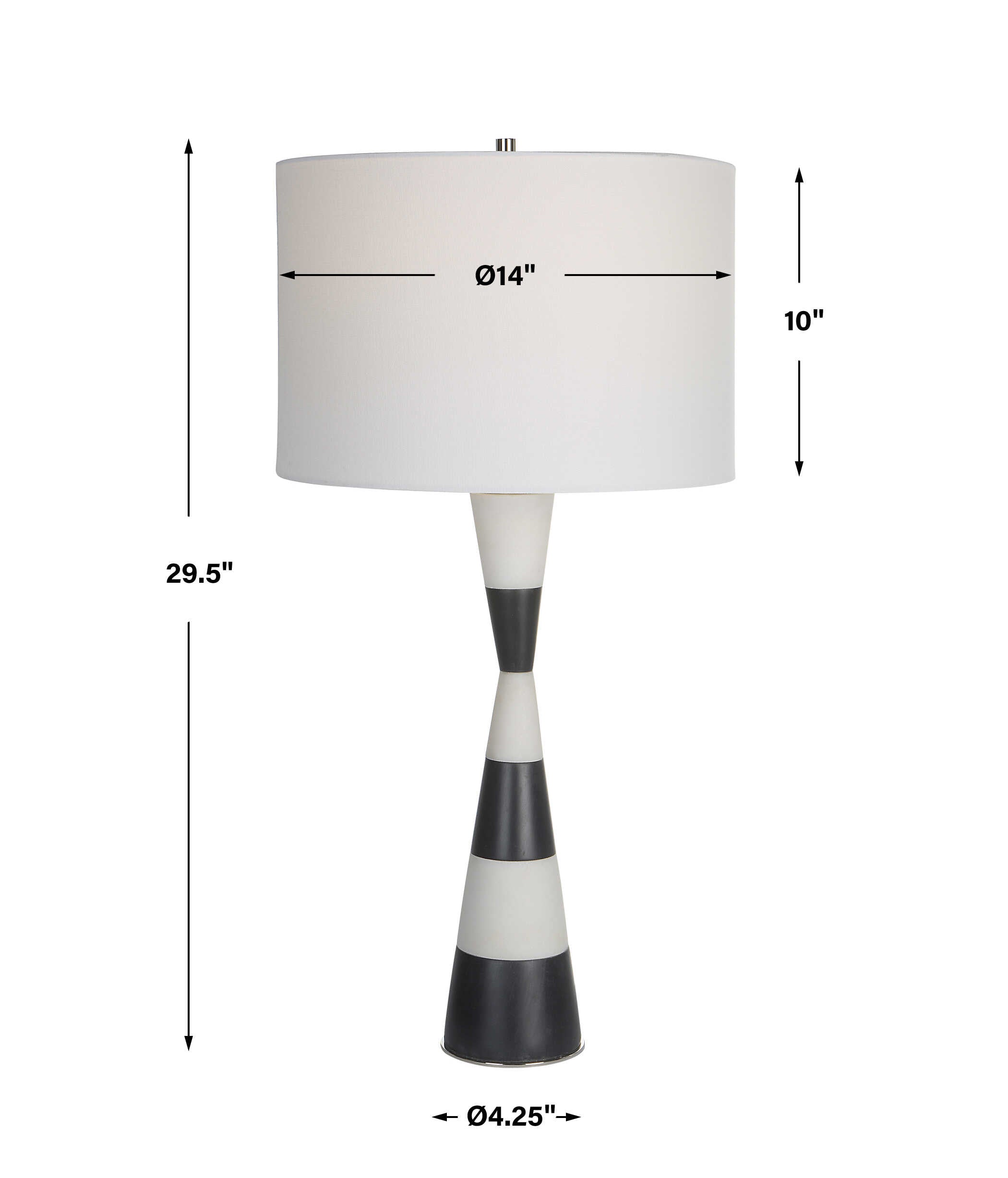 Bandeau Banded Stone Table Lamp