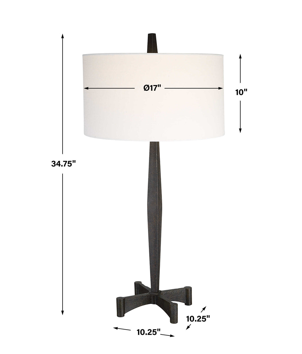 Counteract Rust Metal Table Lamp