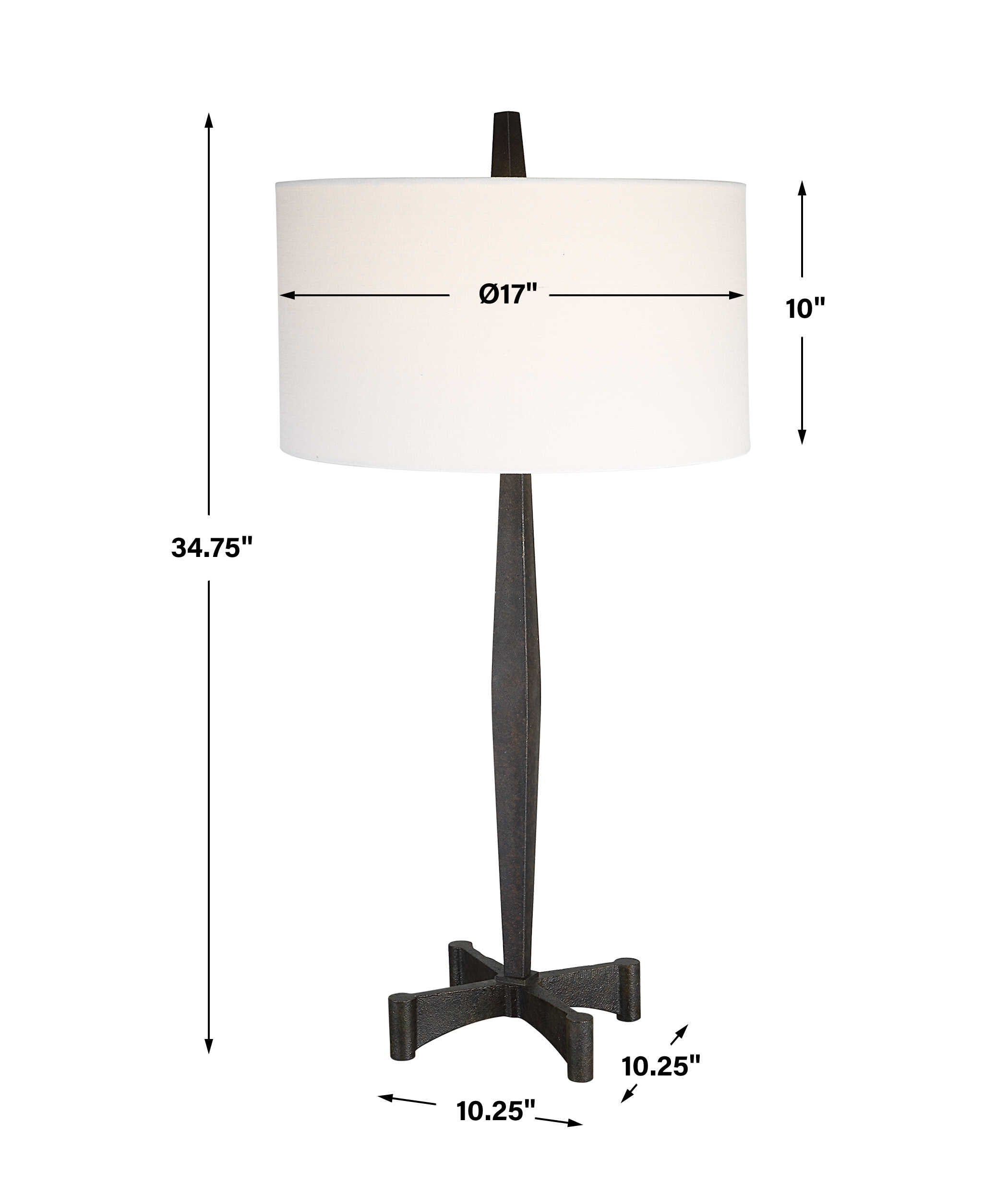 Counteract Rust Metal Table Lamp