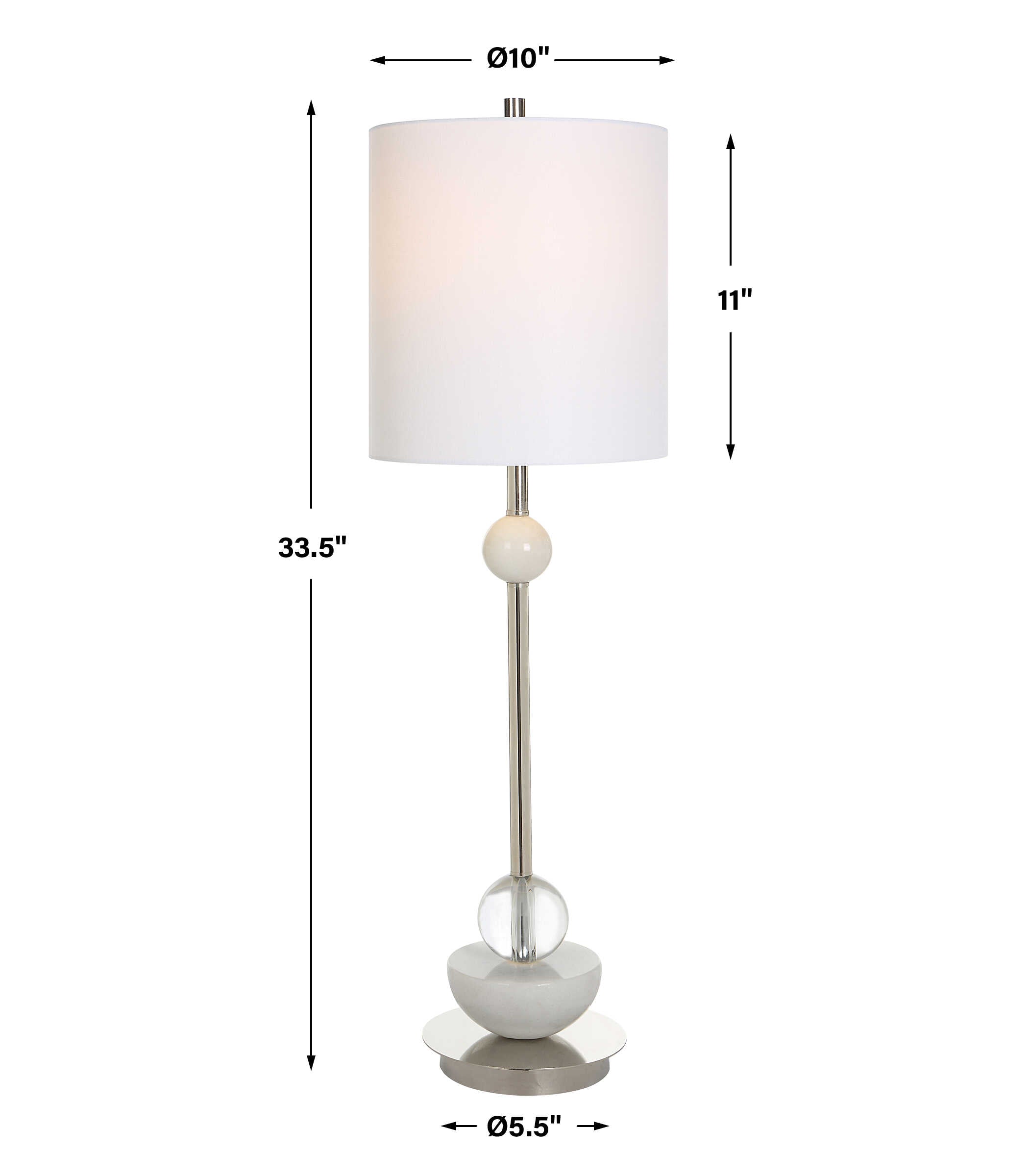 Exposition Nickel Buffet Lamp