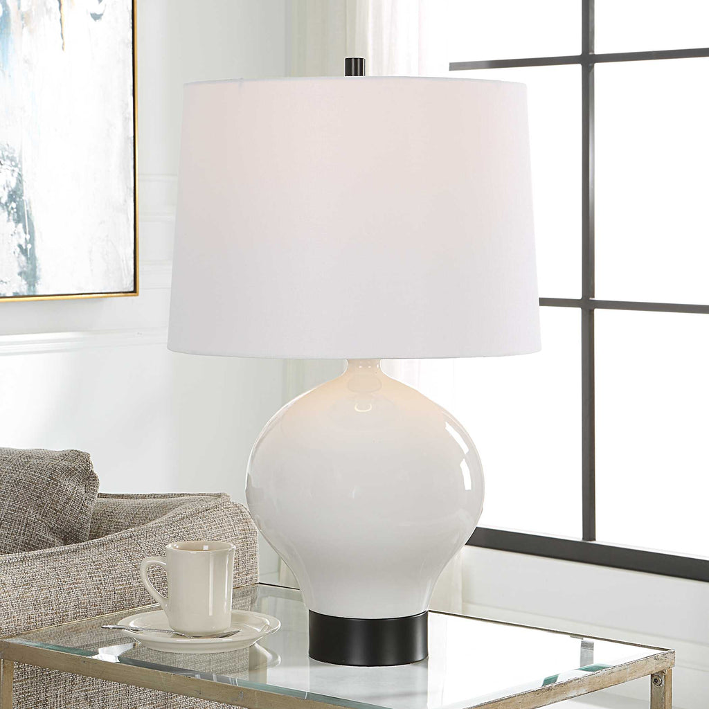 Collar Gloss White Table Lamp