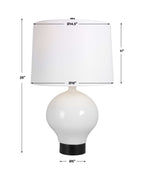 Collar Gloss White Table Lamp