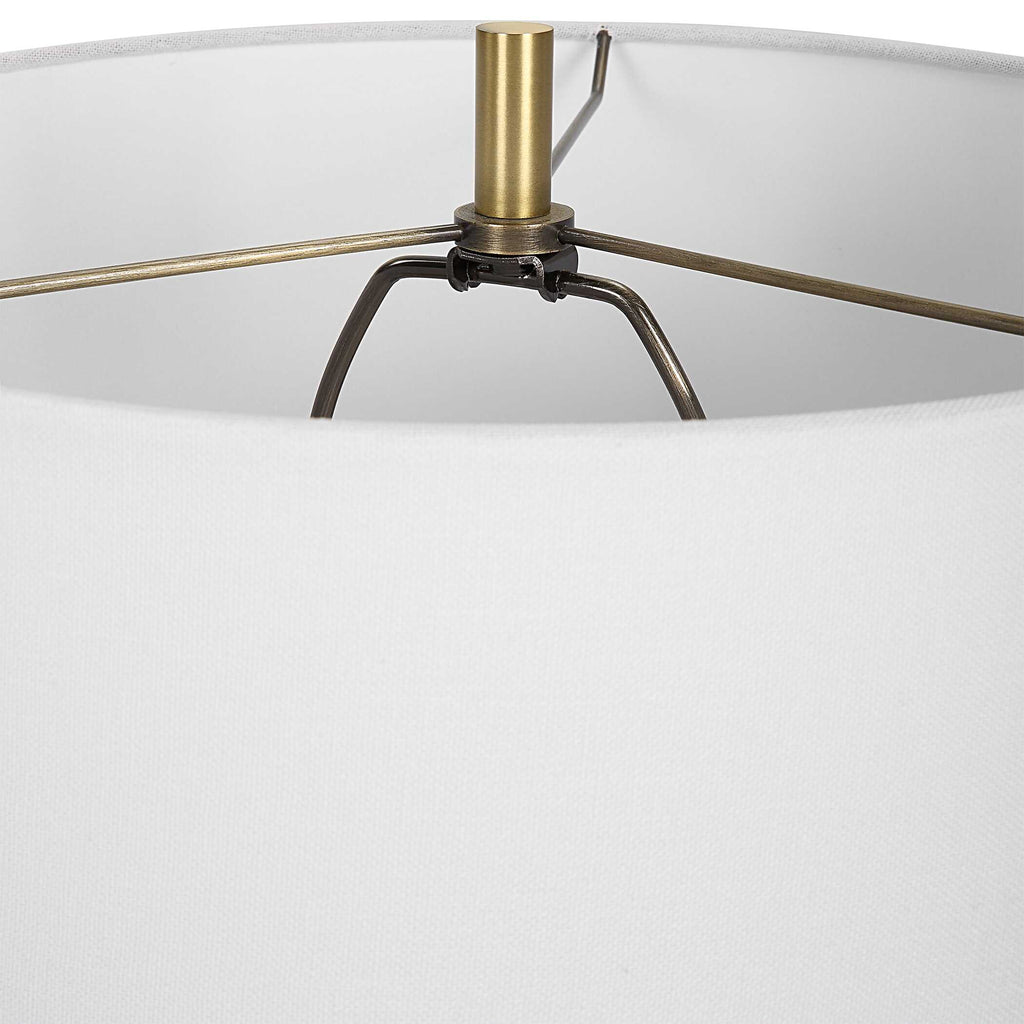 Coil Sculpted Blue Table Lamp