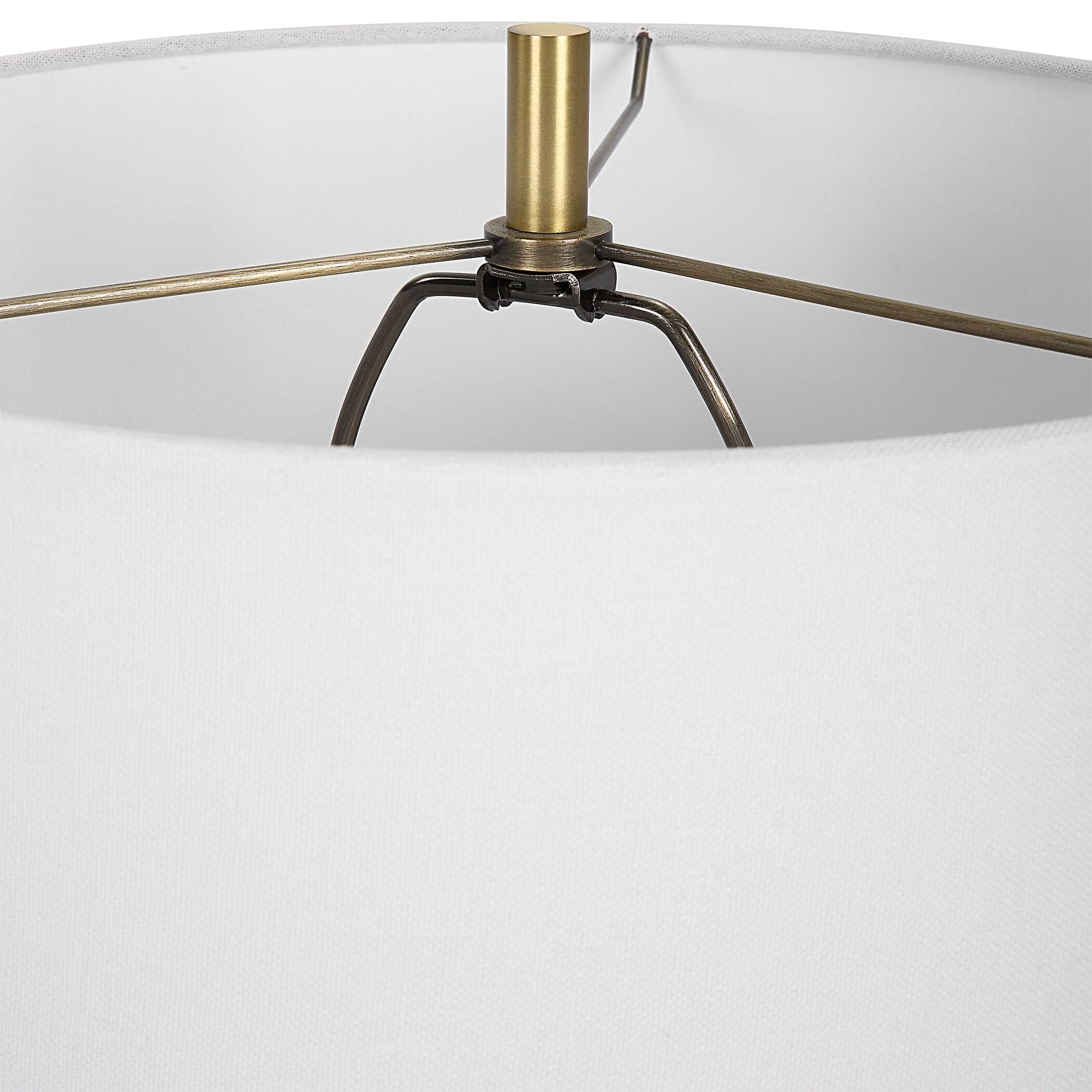 Coil Sculpted Blue Table Lamp