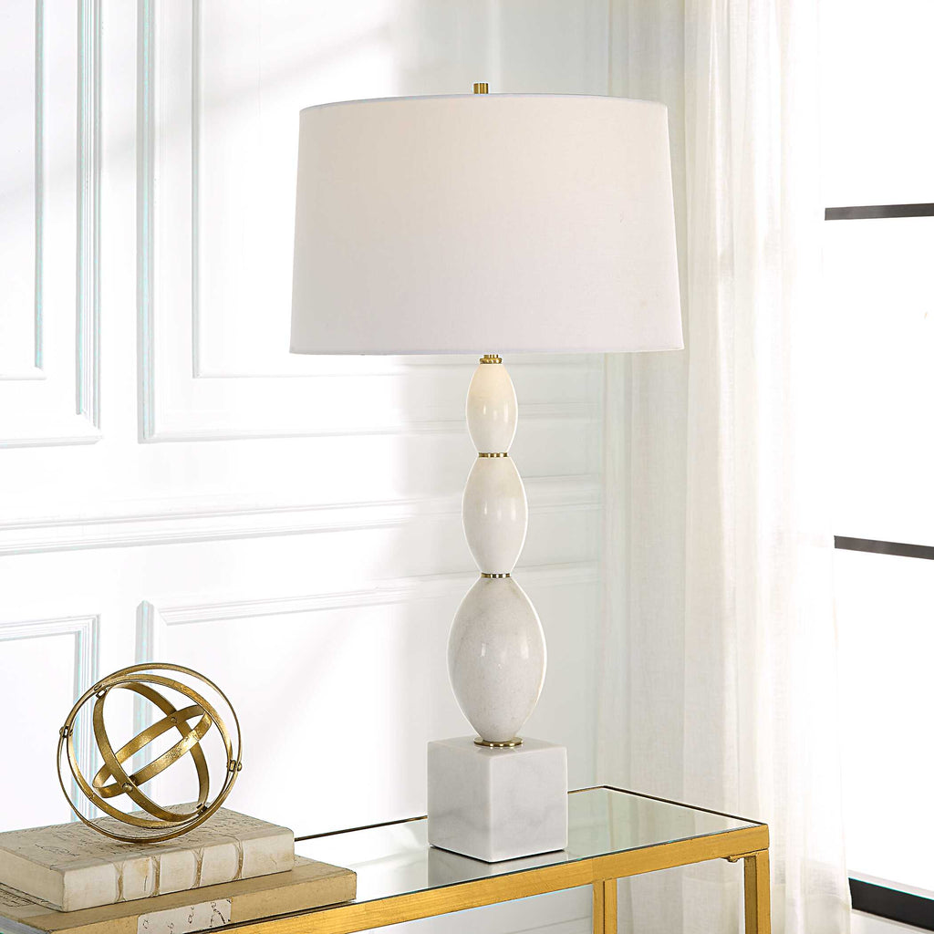 Regalia White Marble Table Lamp