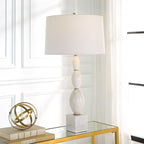 Regalia White Marble Table Lamp