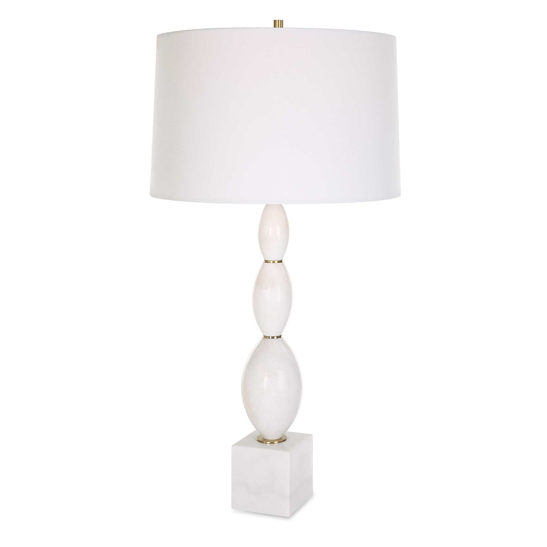 Regalia White Marble Table Lamp