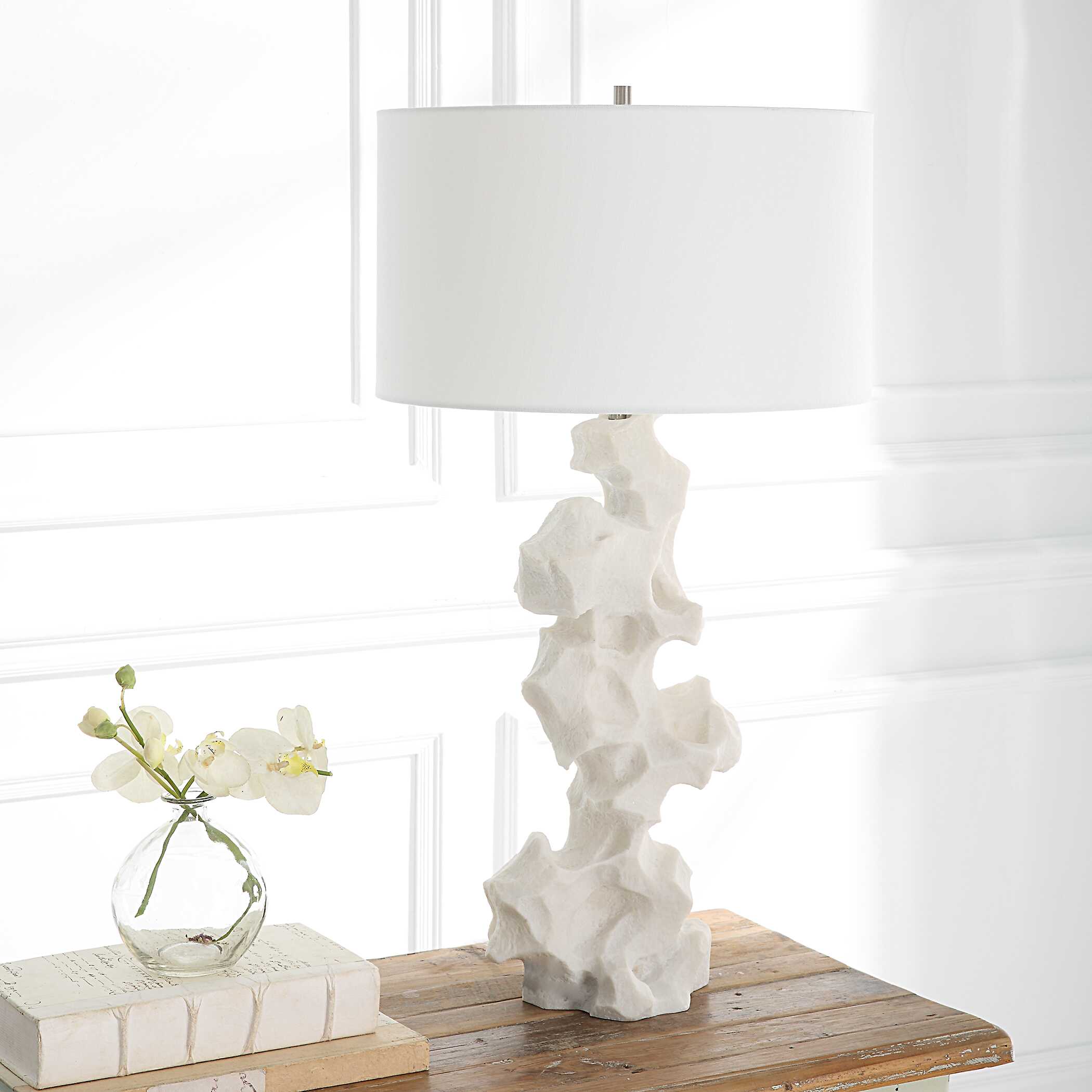Remnant White Marble Table Lamp