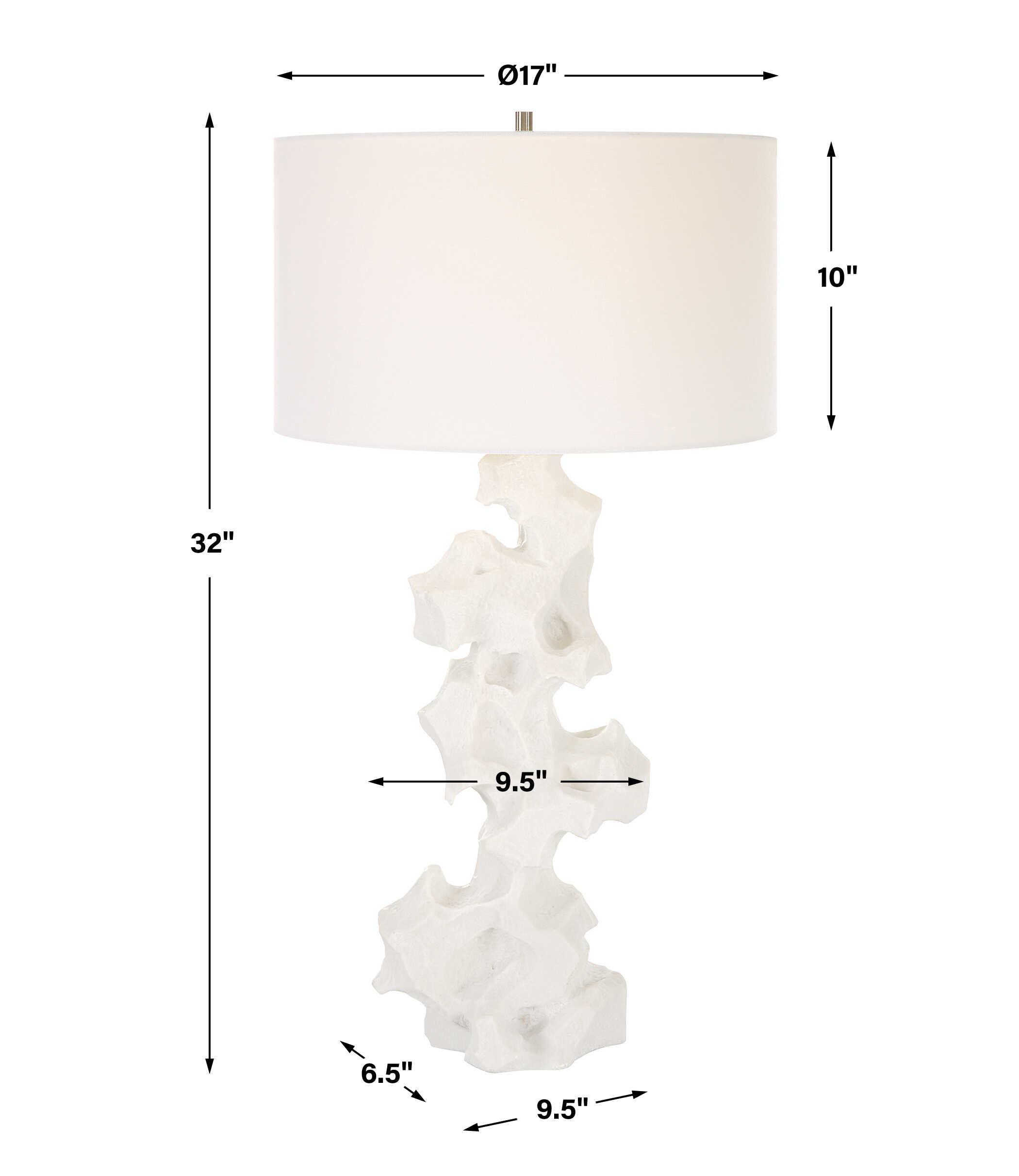 Remnant White Marble Table Lamp