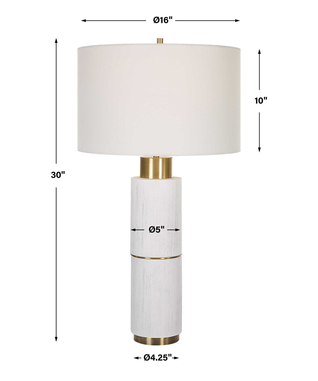 Ruse Whitewashed Table Lamp