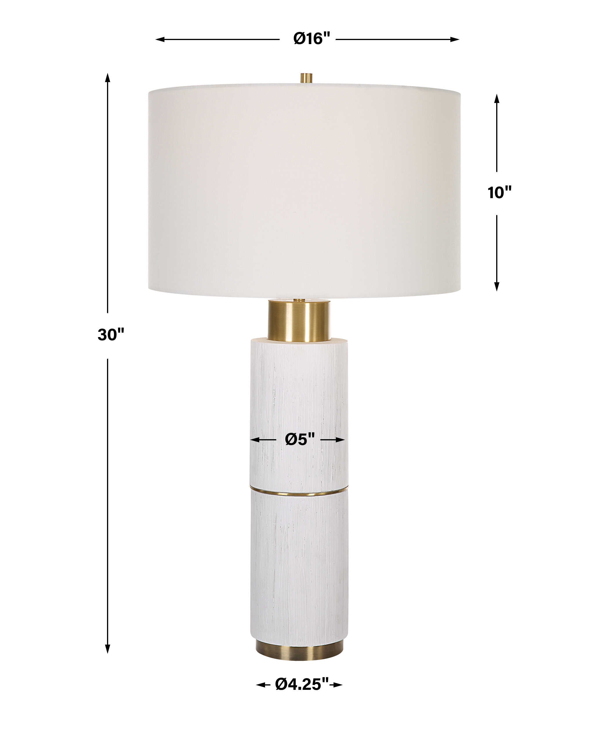 Ruse Whitewashed Table Lamp