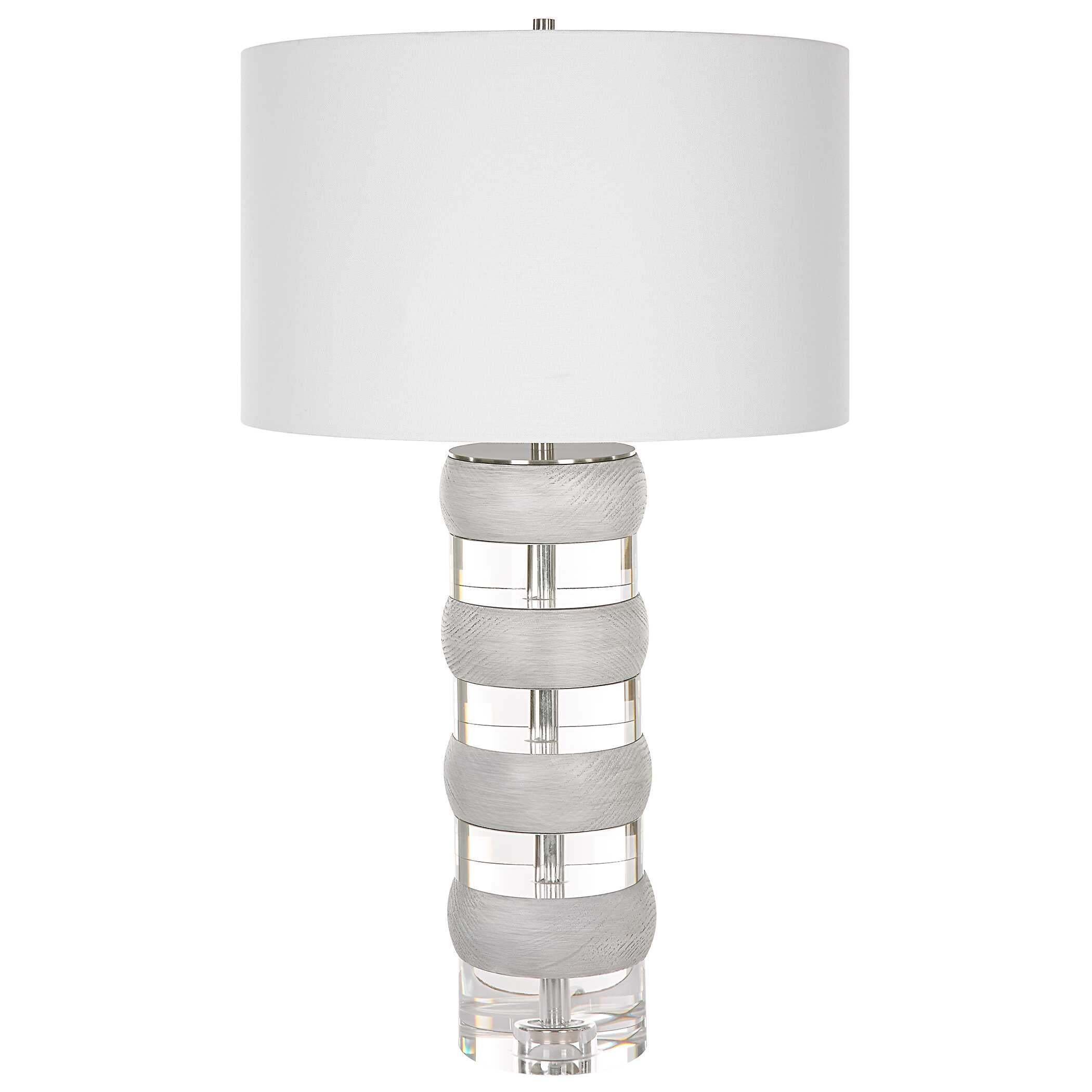 Band Together Crystal & Wood Table Lamp