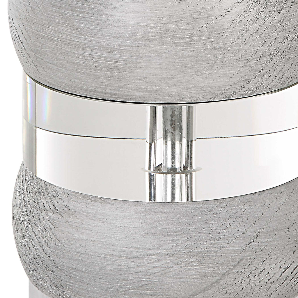 Band Together Crystal & Wood Table Lamp