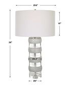 Band Together Crystal & Wood Table Lamp