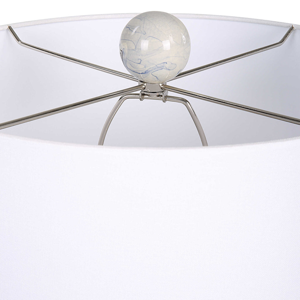 Waves Blue & White Accent Lamp