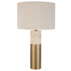 Gravitas Elegant Brass & Stone Lamp