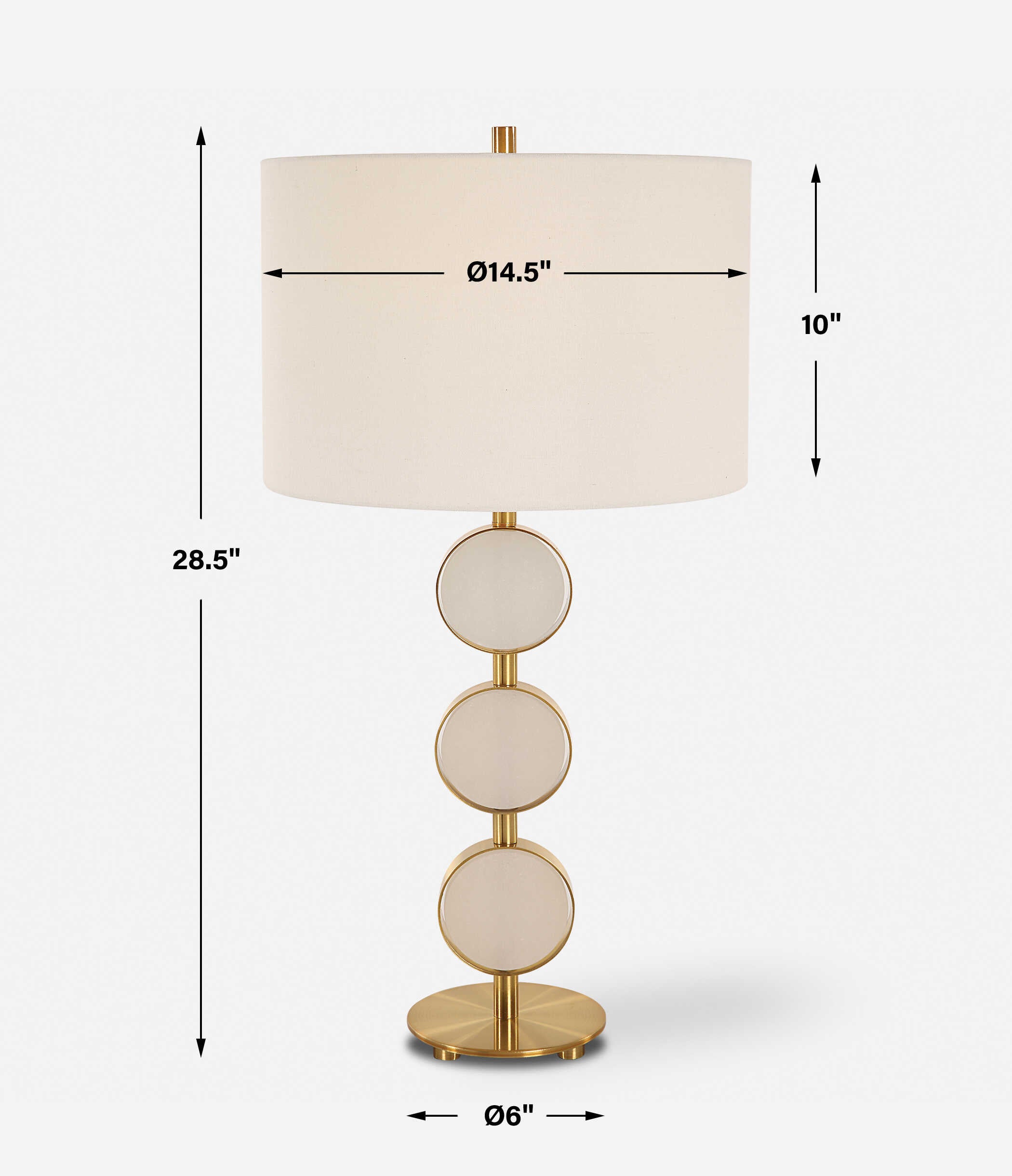 Three Rings Contemporary Table Lamp