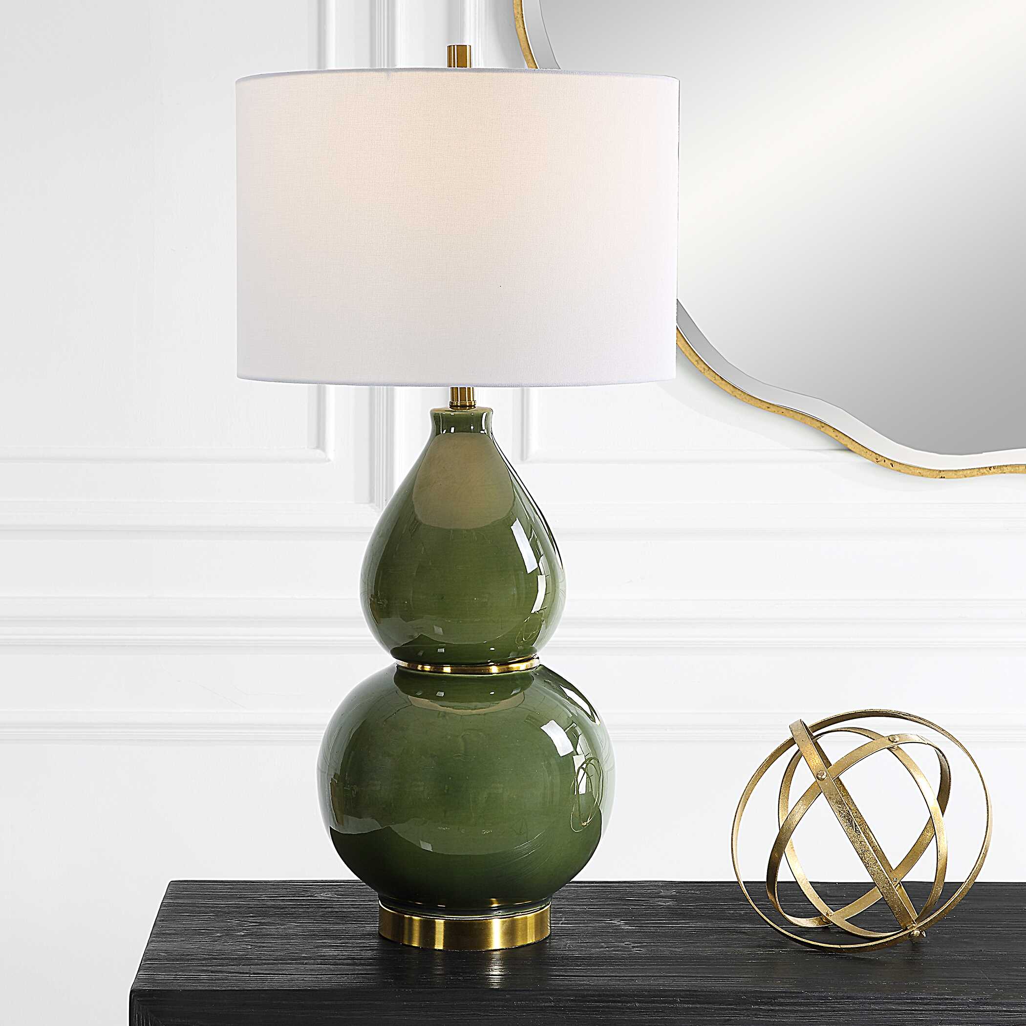 Gourd Green Table Lamp