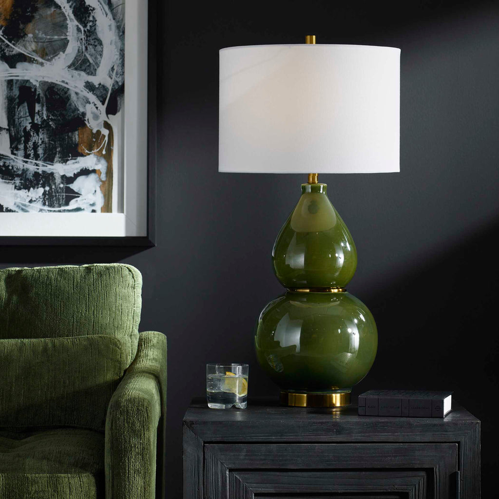 Gourd Green Table Lamp