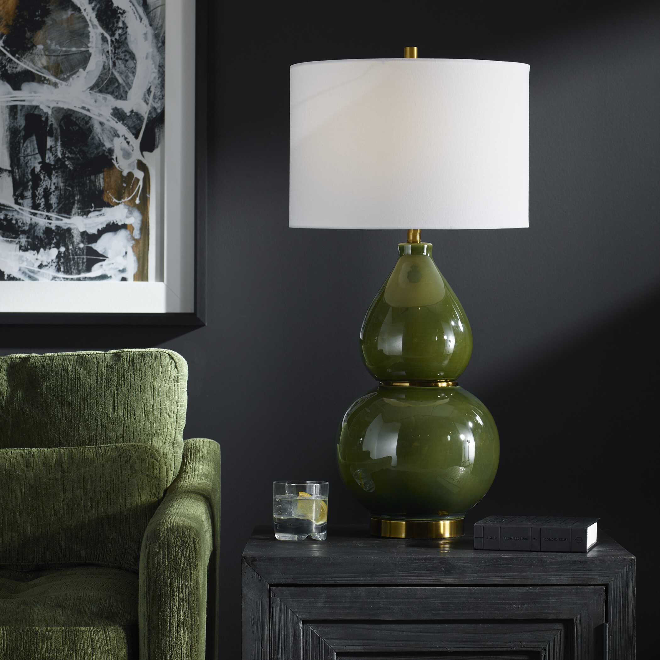 Gourd Green Table Lamp