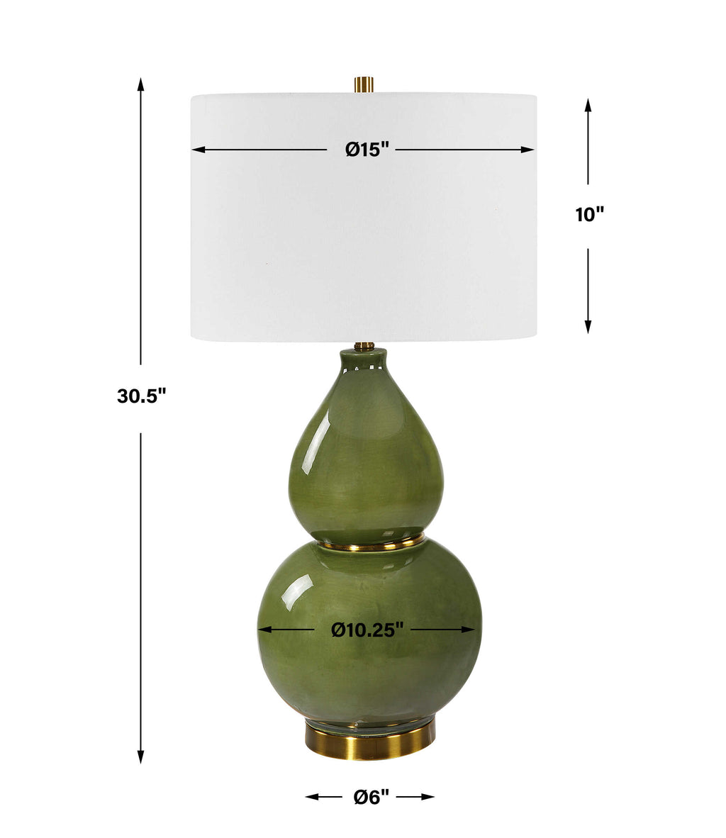 Gourd Green Table Lamp