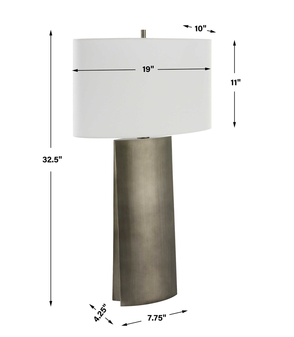 V-Groove Modern Table Lamp