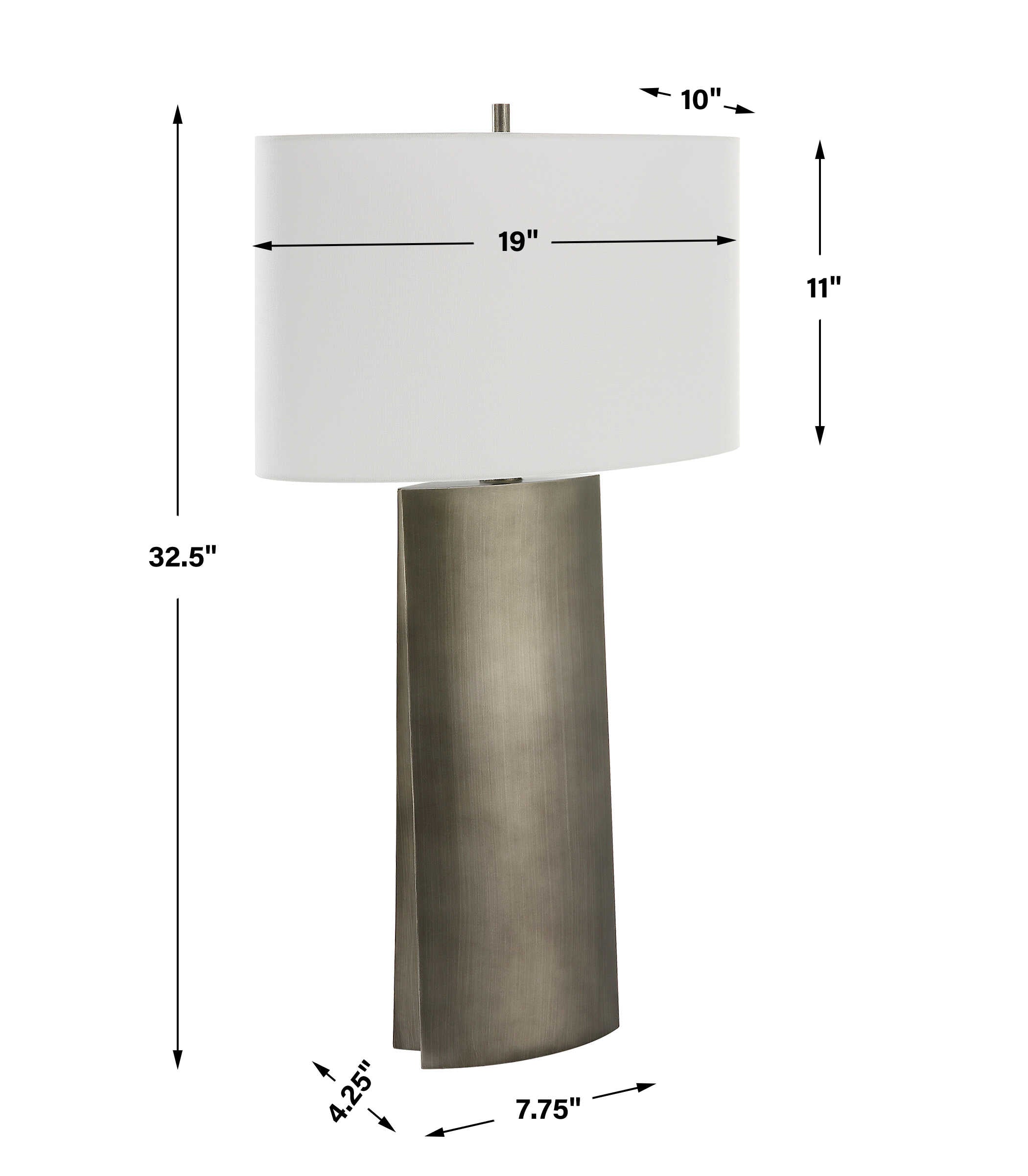 V-Groove Modern Table Lamp