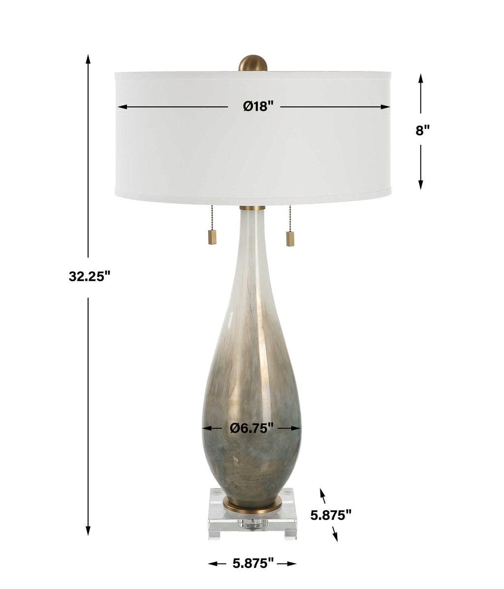 Cardoni Bronze Glass Table Lamp