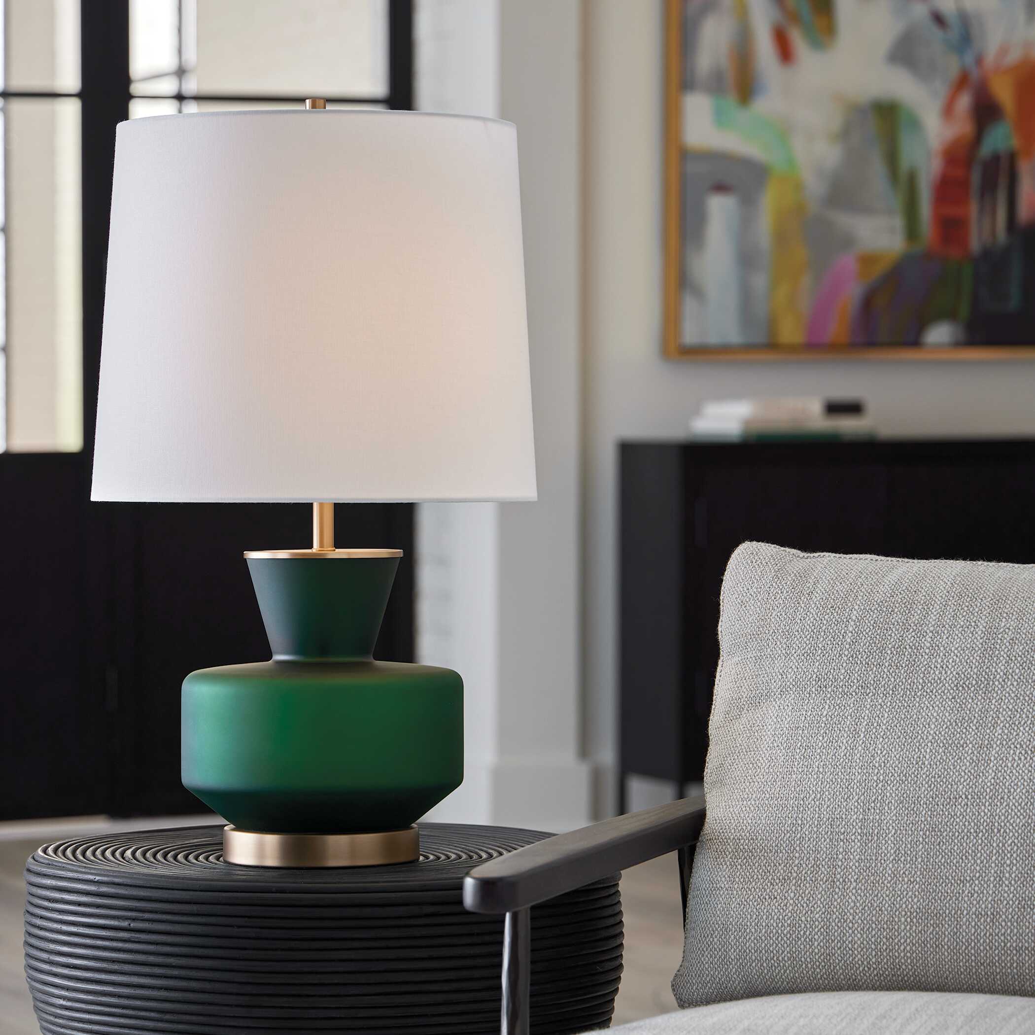 Trentino Dark Emerald Green Table Lamp