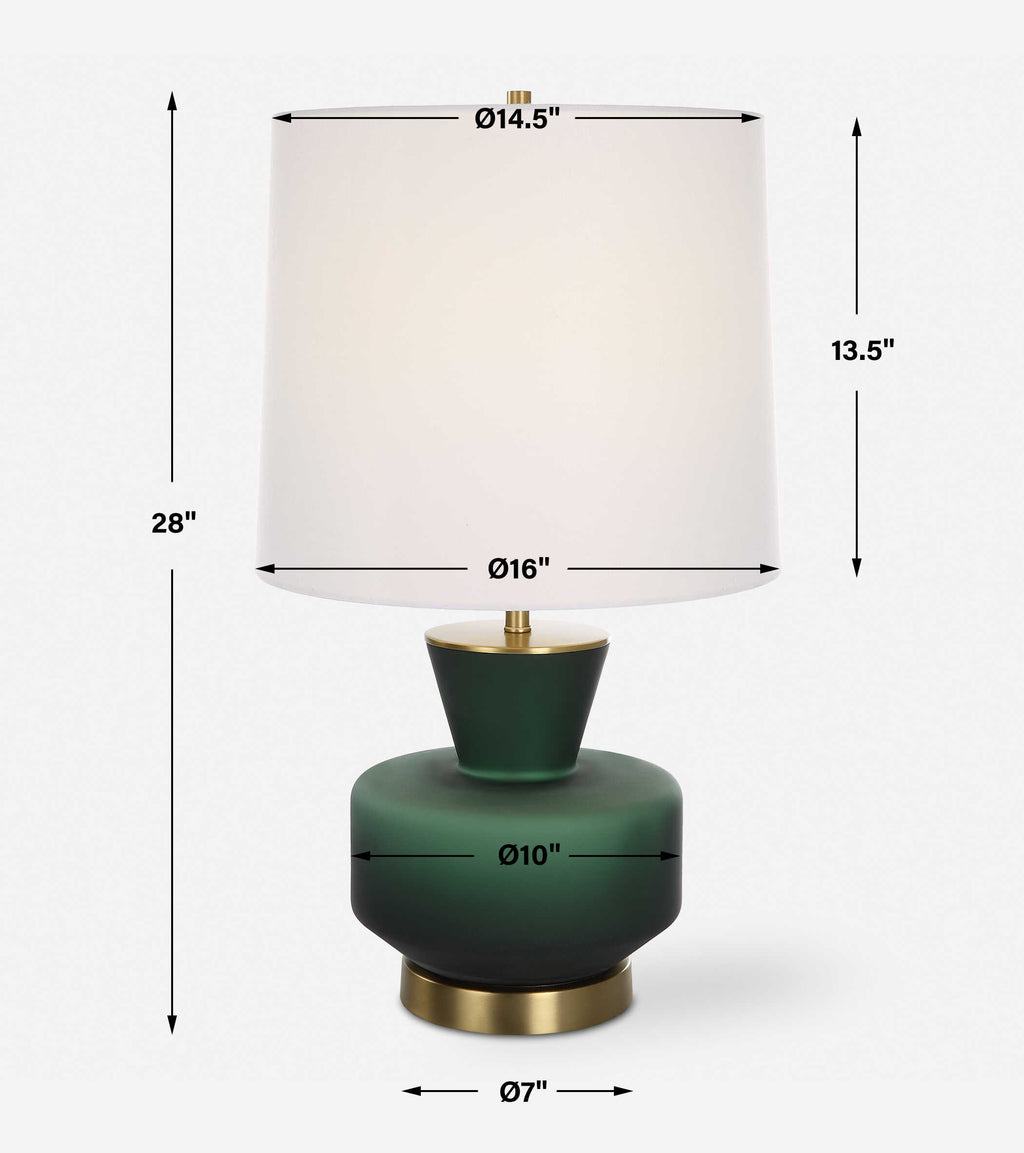 Trentino Dark Emerald Green Table Lamp