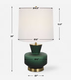 Trentino Dark Emerald Green Table Lamp