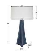 Teramo Scalloped Ceramic Table Lamp