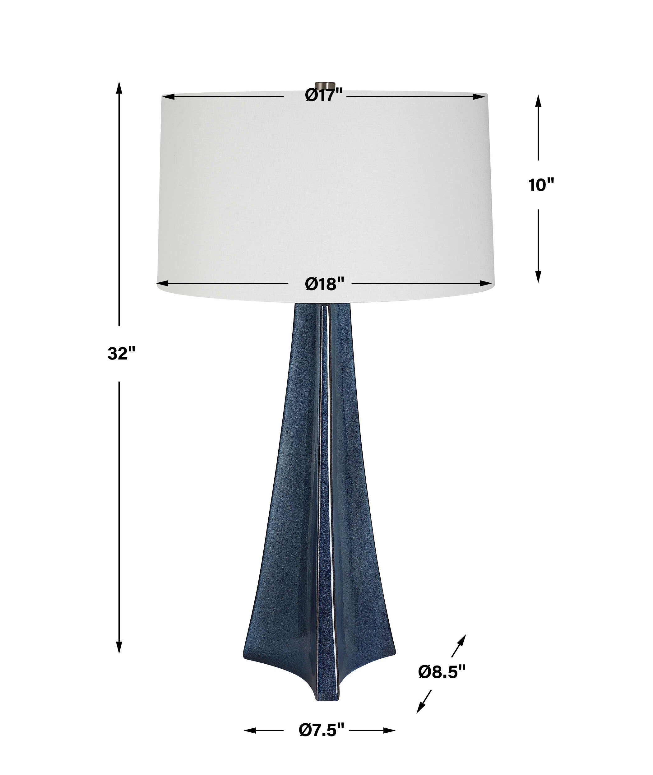 Teramo Scalloped Ceramic Table Lamp