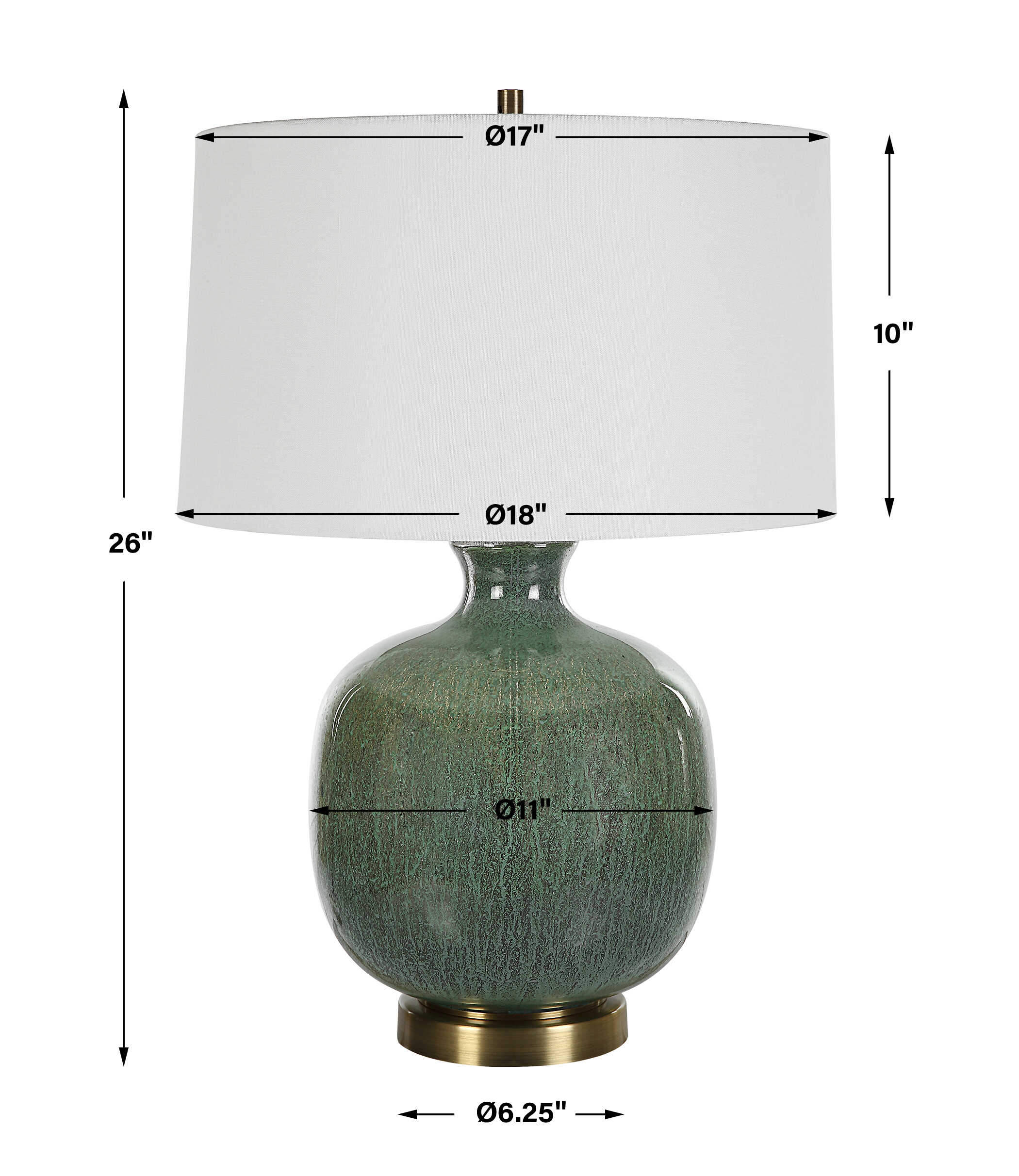 Nataly Aged Green Table Lamp