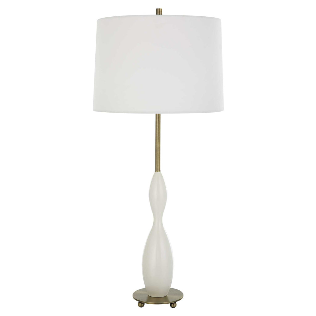 Annora Glossy White Table Lamp