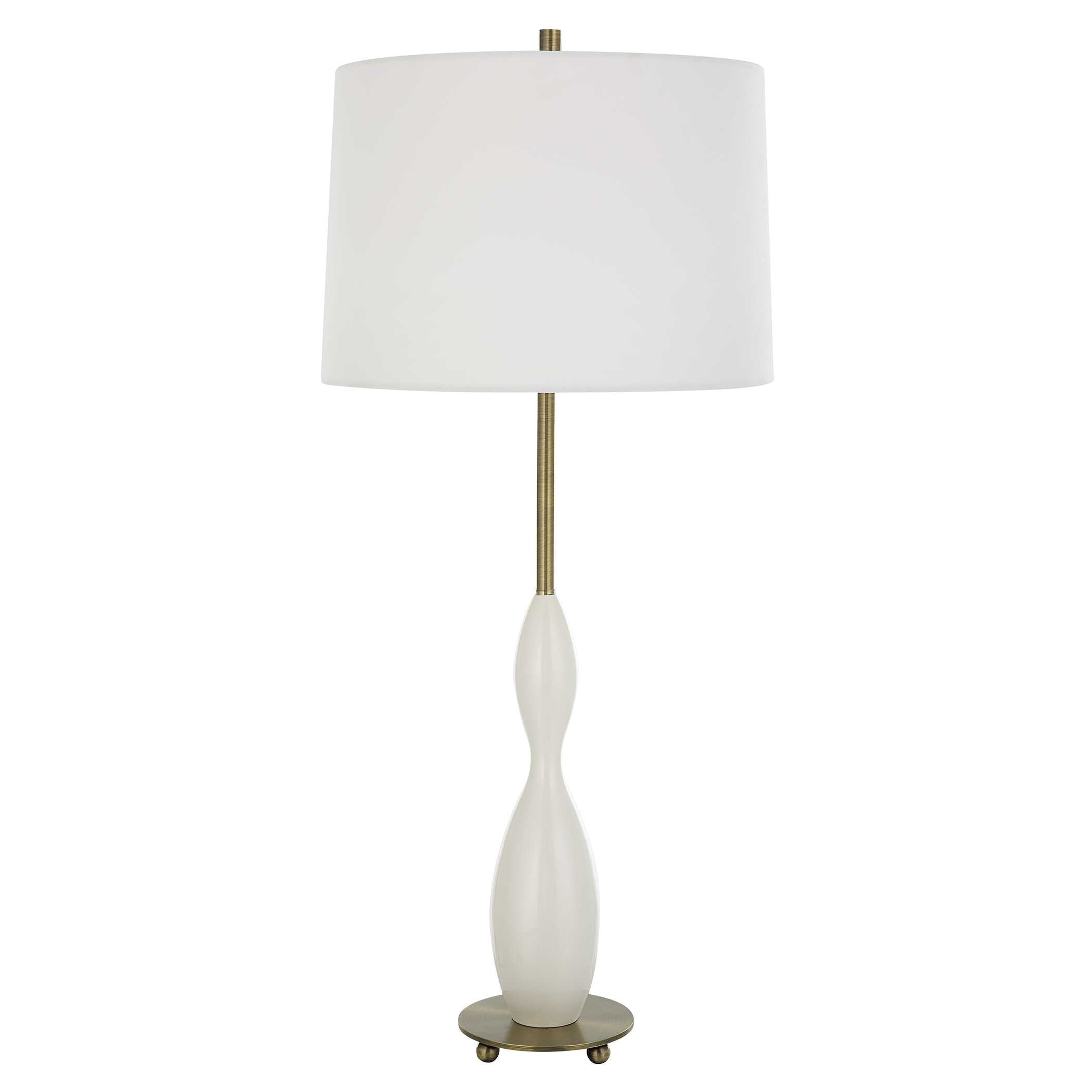 Annora Glossy White Table Lamp