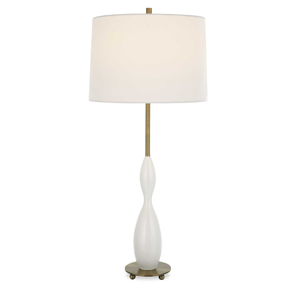 Annora Glossy White Table Lamp