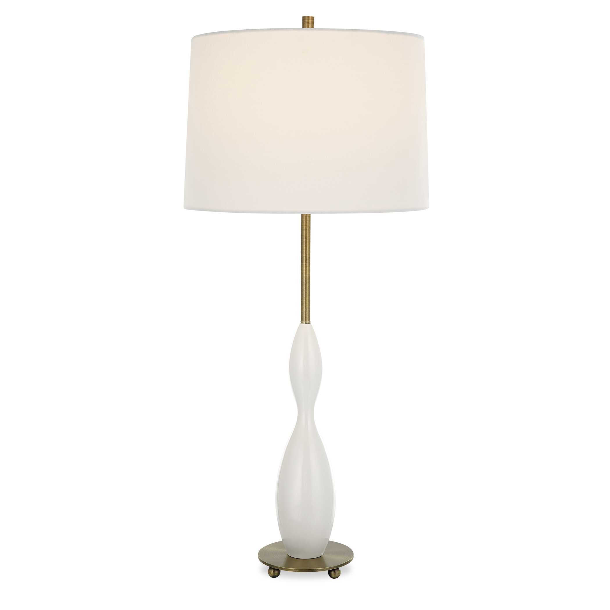 Annora Glossy White Table Lamp
