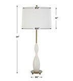 Annora Glossy White Table Lamp