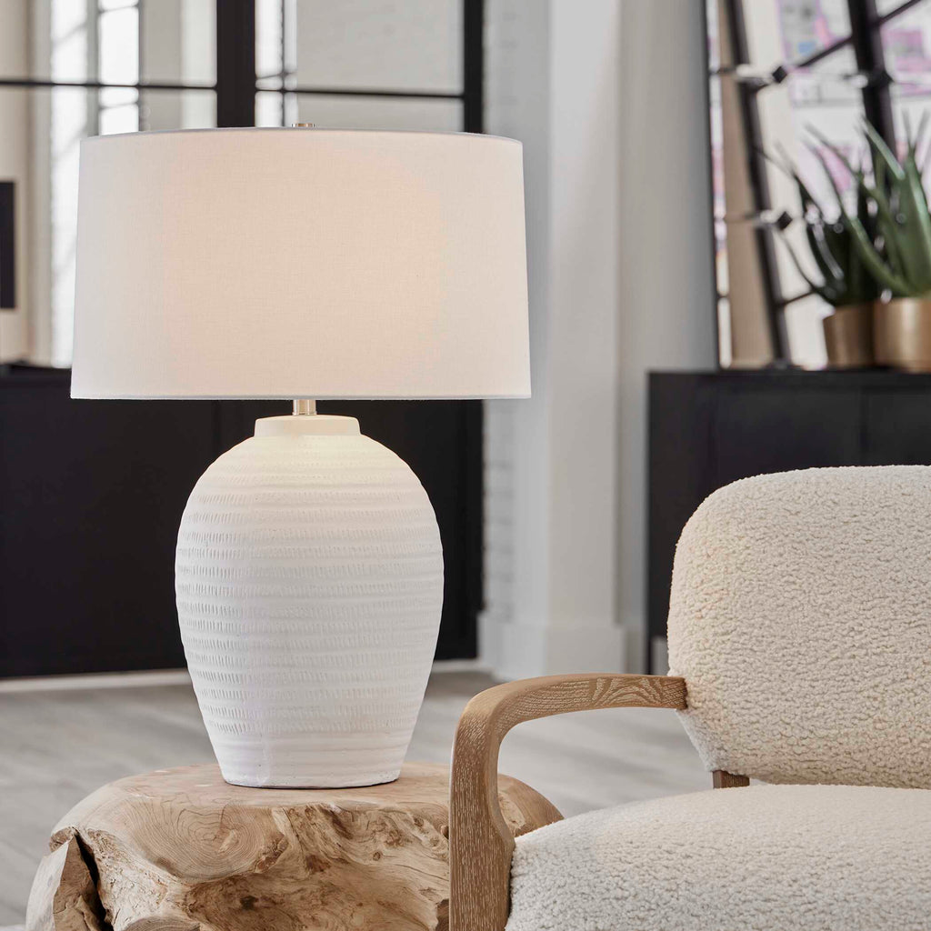 Reyna Chalk White Table Lamp