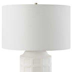 Window Pane White Table Lamp
