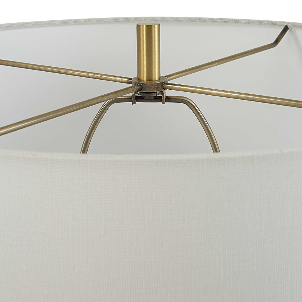 Window Pane White Table Lamp