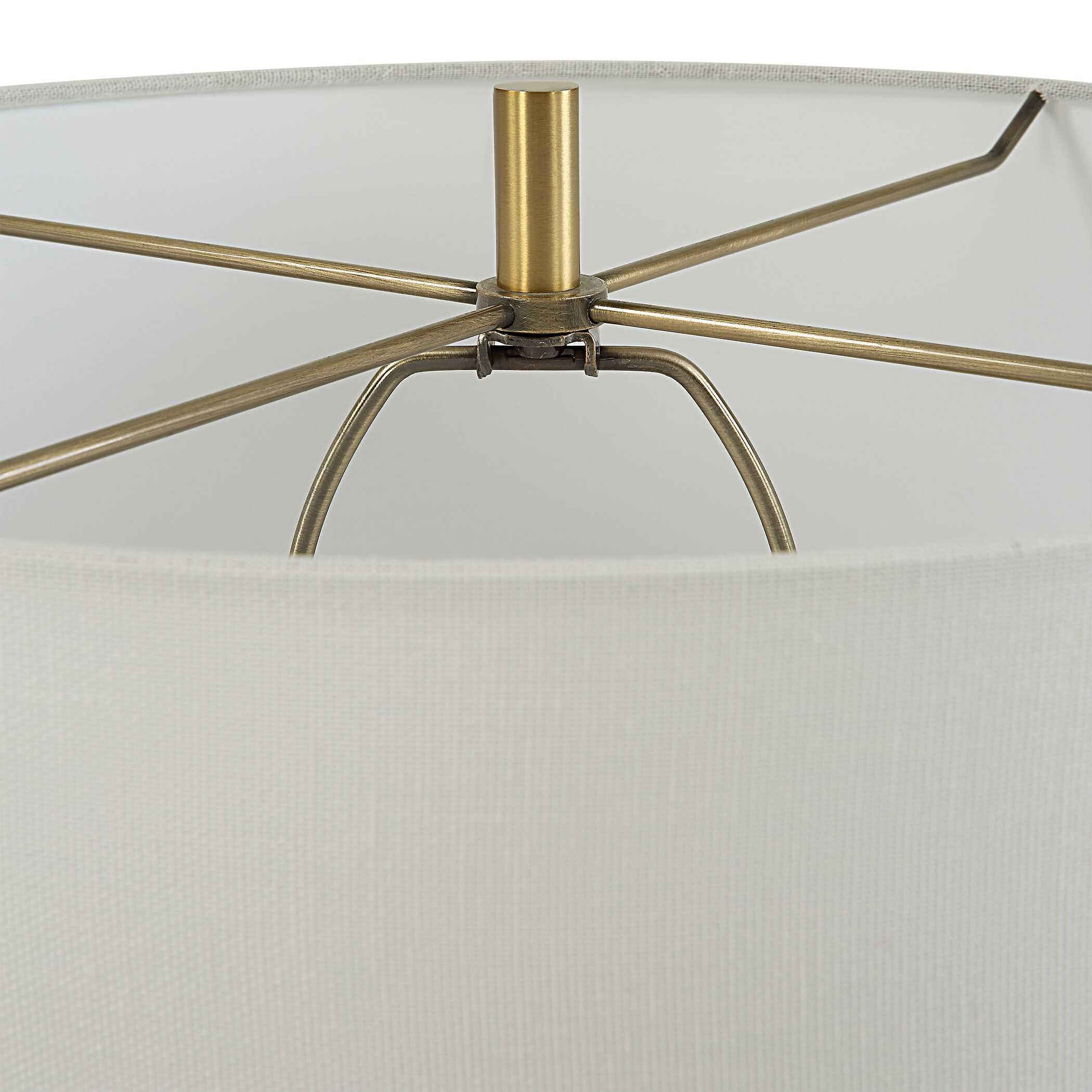 Window Pane White Table Lamp