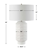 Window Pane White Table Lamp