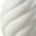 Twisted Swirl White Table Lamp