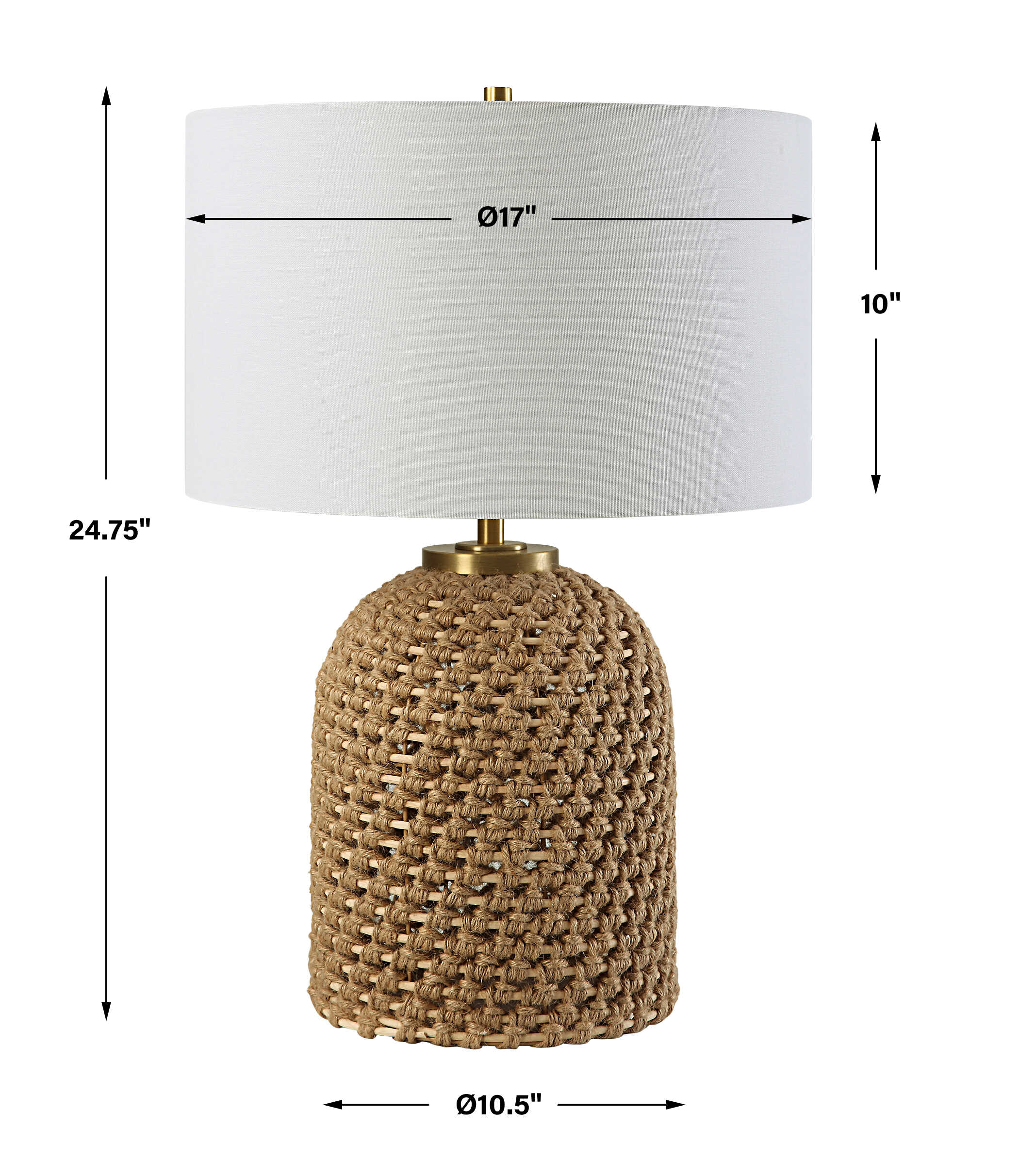 Kendari Rope & Rattan Table Lamp