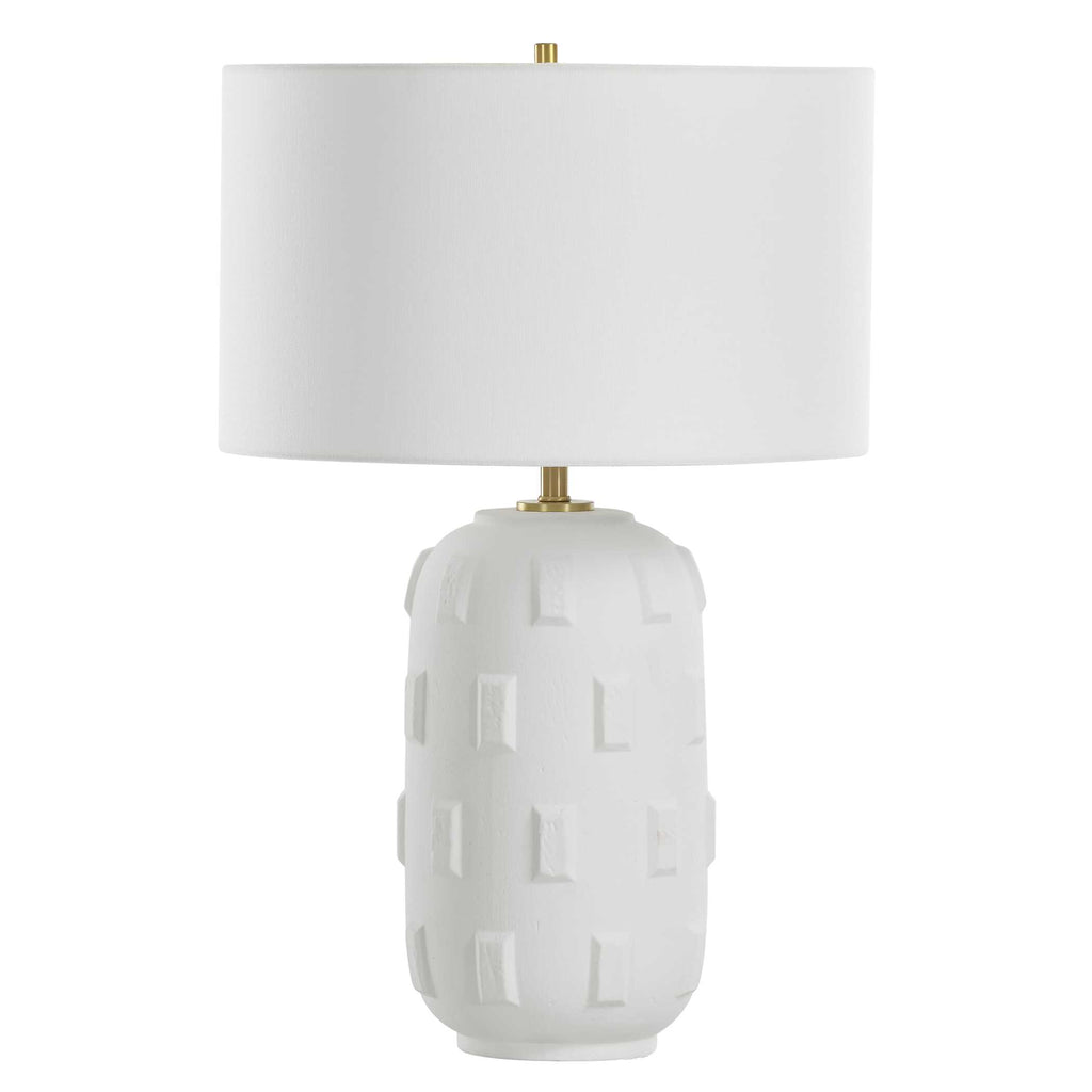 Emerie Textured White Table Lamp