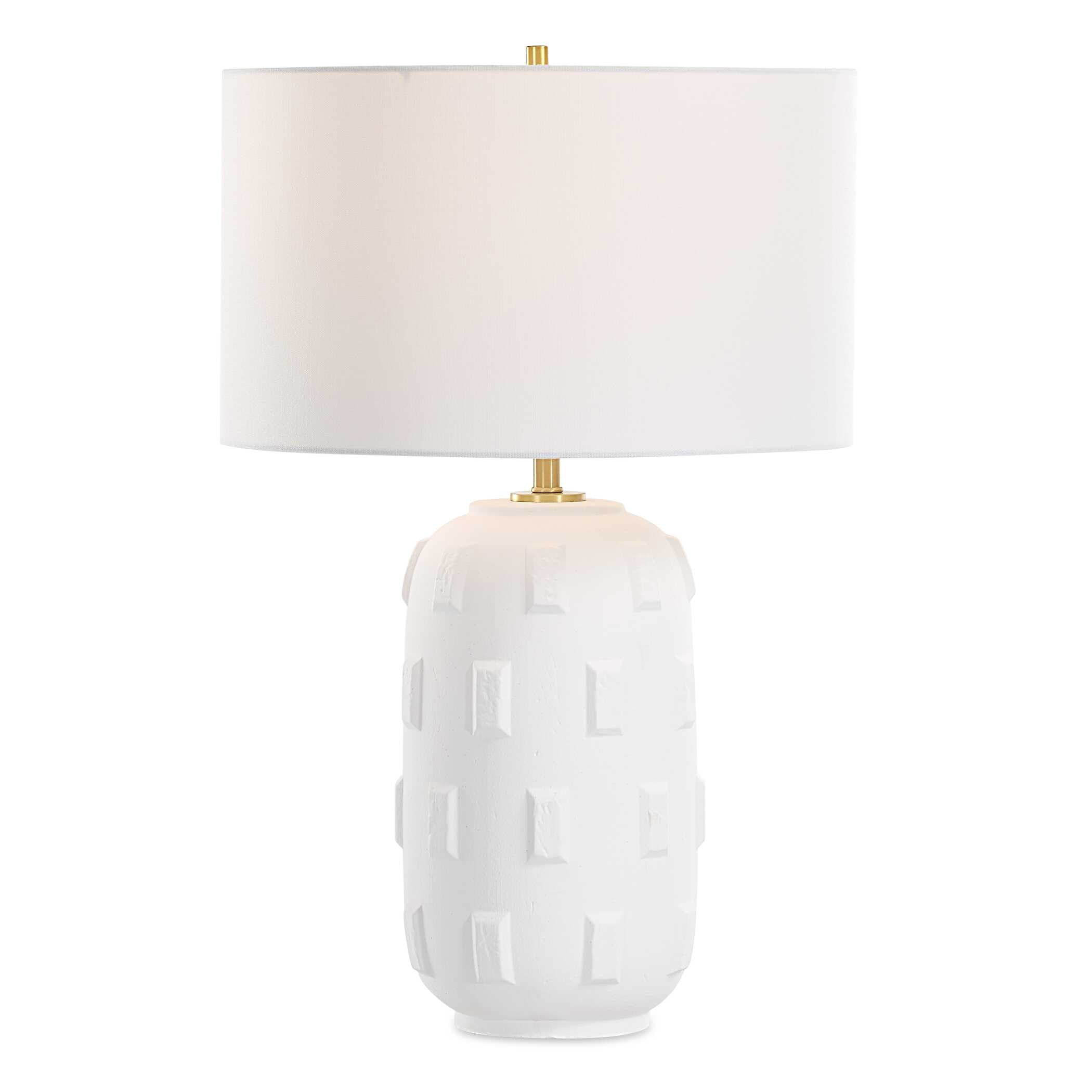 Emerie Textured White Table Lamp