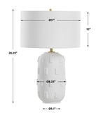 Emerie Textured White Table Lamp